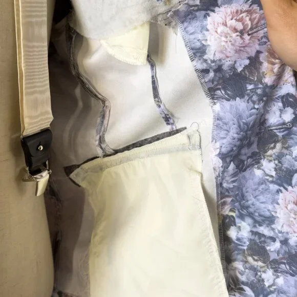 boohooMAN Floral Print Skinny Fit Suit - 40R